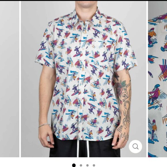 Patagonia Other - Men's Patagonia printed button down " Go to Mr. Badger" short sleeve shirt.